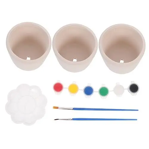 Produktbild: SEWACC 1 Set DIY Kleiner Blumentopf Kinder Farbtöpfe Kinder Malmaterial Kinder Unvollendete Vase Kindervase DIY Material Kinder Blumentopf Leerer Blumentopf Leerer Blumentopf