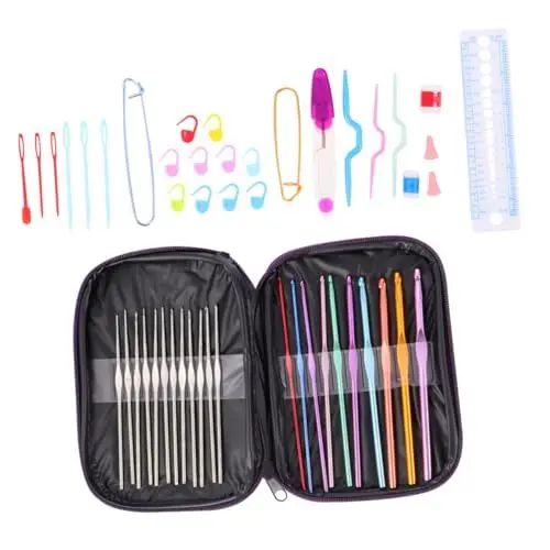 Produktbild: SEWACC 1 Set Häkelset Strickzubehör Zubehör Strickmarkierung Schnallen Strickwerkzeuge Webhaken Strickzubehör Set Stricknadeln Häkelnadeln Strickset Häkelnadeln