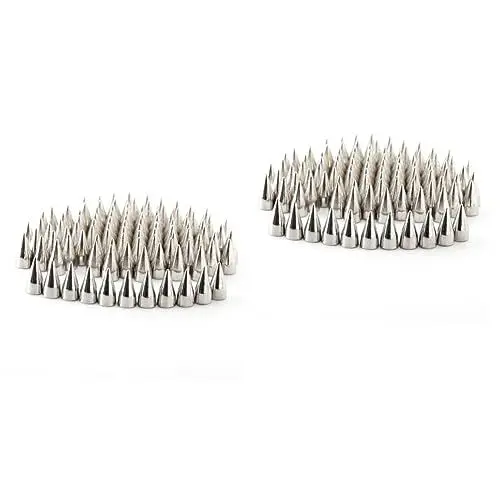 Produktbild: SEWACC 200 Stück DIY Kegelnieten Kegelspikes Schraubnieten Kegelnieten Punk Metallkegelspikes Kegelnieten