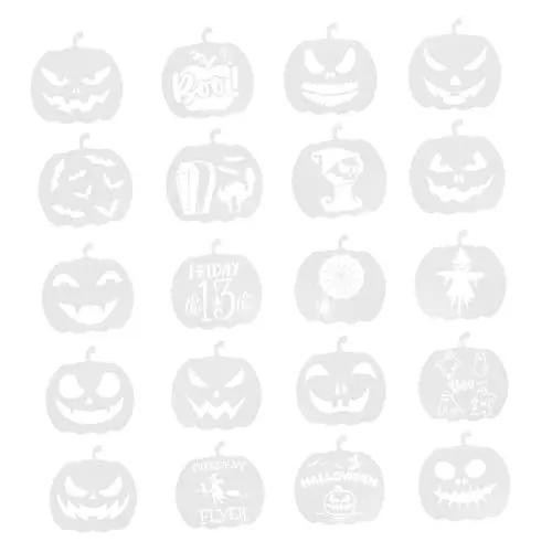 Produktbild: SEWACC 20 Stk Halloween-Vorlage Halloween-Gesichtsschablonen Kürbis-Schablone halloween schablonen Halloween Dekoration Schablonen DIY-Vorlage Halloween-Schablone Malvorlagen das Haustier