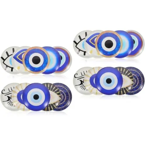Produktbild: SEWACC 20 Stk Kristall-Patch schmucksteine glasanhänger Spacer-Anhänger aus Ton Cabochon-Steine ​​für die Schmuckherstellung Cabochons aus Glas mit flacher Rückseite Augen Glas Cabochons