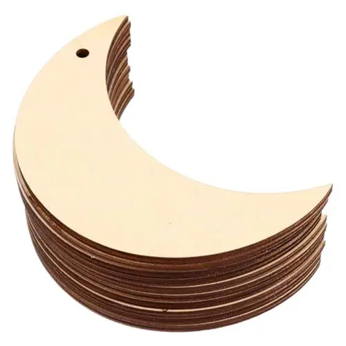 Produktbild: SEWACC Unbemalte Mond-holzchips 20-teiliges Set für Jungen und Mädchen Zum Bemalen Von Graffiti-chips Basteln Holzscheiben