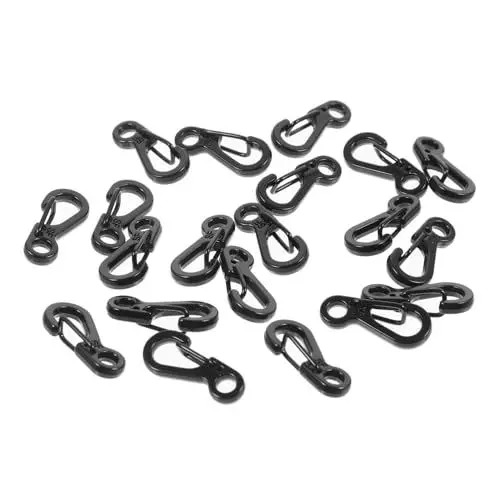 Produktbild: SEWACC 20 Stück Hängende Schnalle Schmuck Kletterkarabiner Schlüsselanhänger Clip Metall Clips Kleine Clips Mini Clip Kleine Clips Clip