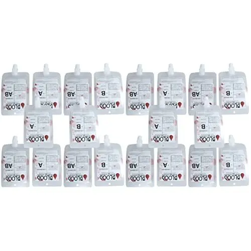 Produktbild: SEWACC 20 Stück Halloween- Blut- Infusionsbeutel: 150 Ml Party- Getränkebecher Wiederverwendbarer Trinkbeutel für Halloween- Vampir- Krankenhauskrankenschwester Abschlussdekoration
