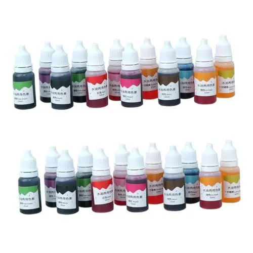 Produktbild: SEWACC 24 Teiliges Schmuckherstellungsset Natürliche Färbung Für Wasser Ölpigmente Farbpigmente Ölfarbstoffe Lipgloss Farbpulver Rosa Backdekorationswerkzeug Farbfärbepigmente
