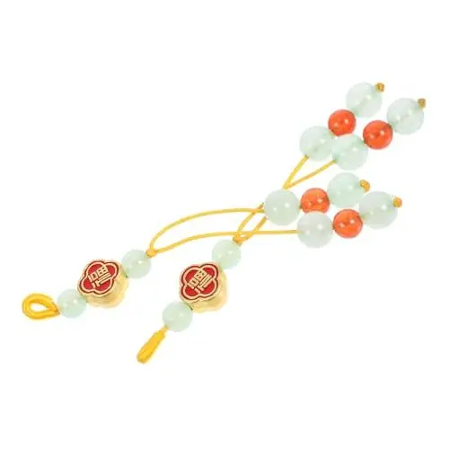 Produktbild: SEWACC 2St Anhänger im Retro-Stil Schlüsselanhänger Quasten Autospiegel zum Aufhängen Telefon Charms glücksbringer charms anhänger schmuck Auto hängende Dekorationen Ohrring-Anhänger Seil
