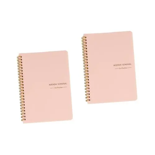 Produktbild: SEWACC 2St Notizbuch Monatsplaner Notizblock Notizbücher zum Notieren Notizheft tablet notebook adentkalender schülerkalender Notizblock fürs Büro kleiner Schülernotizblock pp Rosa