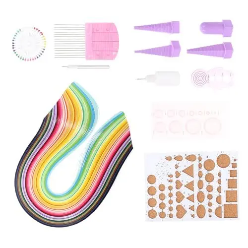 Produktbild: SEWACC 2 Sätze Handgefertigtes Quiltset Aus Papier Quilling-starter-kit Werkzeuge Zur Kartenherstellung Zubehör Für Die Kartenherstellung Quilling Aus Papier Garnierwerkzeuge Streifen