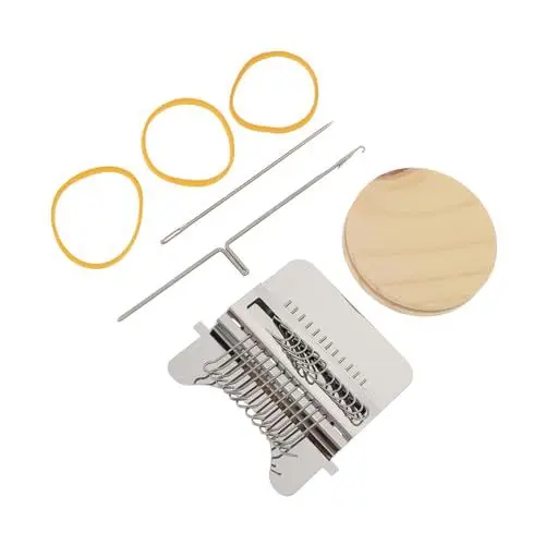 Produktbild: SEWACC 2 Sätze Mini-Webstuhl DIY-Spielzeug zum Weben von Webstühlen Gobelin-Strickwerkzeug Weberei kinderwebrahmem kreativekraft craft lustiger DIY-Webstuhl Strickwaren für Kleidung Holz