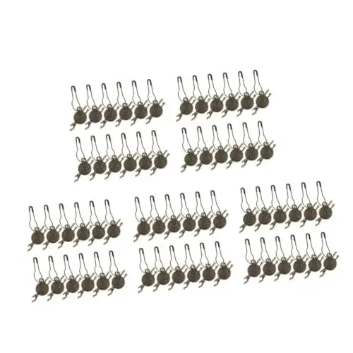 Produktbild: SEWACC 2 Sätze Strickwerkzeuge Häkelmarker Web Nähmaschine Häkelstichmarker Strickstichmarker Häkelzubehör Stricken DIY Zubehör Metallbraun 12 Stück * 2