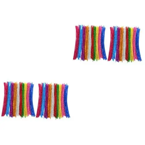 Produktbild: SEWACC 2 Sätze Verdrehter Stab Handwerklicher Pfeifenreiniger Chenille-stieldekor Pfeifenreiniger Handwerk Flauschiger Stock Farbiger Bendi-stick Glitzernde Pfeifenreiniger 400 Stück * 2