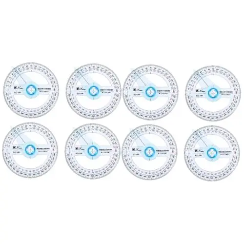Produktbild: SEWACC 2 Sätze Winkelmesser Spiralwinkel- Und Kreismacher Faltbares Lineal Digitales Winkellineal Multitools Kreis Zeichnen Digitales Lineal Klares Lineal Sky-blue Plastik 4 Stück * 2