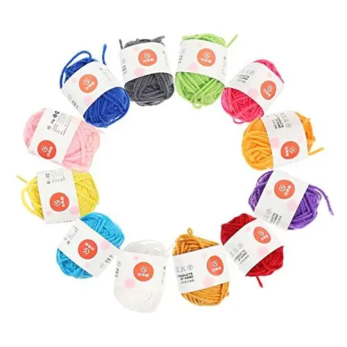 Produktbild: SEWACC 2 Sets Garn Häkelzubehör Kinderhäkelgarn Strickwolle Gefärbt Häkelgarn Baumwollstrickgarn Baumwollgarn Strickzubehör Häkelwattebällchen Baumwollkettgarn Edelstahl