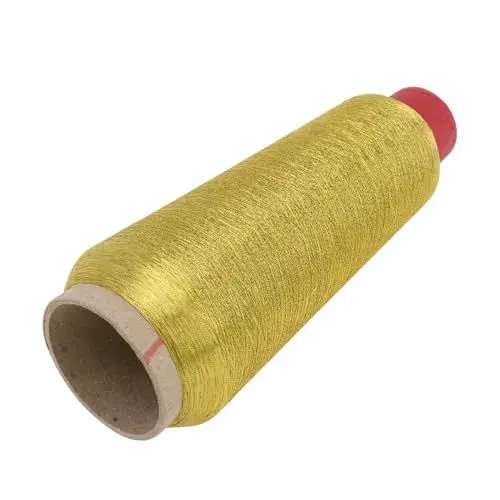 Produktbild: SEWACC 2stücke Metallic Stickgarn Für Maschinenstickerei Yards Spule Gold Für Nähprojekte Hohe Festigkeit Für Kreative Bastelarbeiten Und Dekorative Nähtechniken