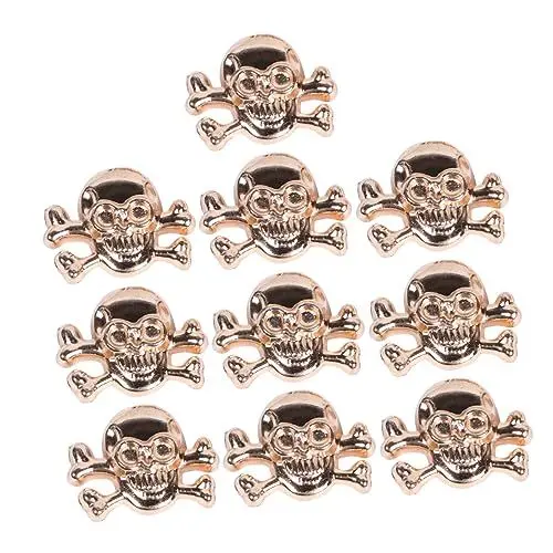Produktbild: SEWACC 30 Stk Geisternieten DIY Niete Punk Nieten Schädelnieten Spikes Nieten Ghost Studs Niete bastelzeug trendy clothes schrauben Punk-Stollen basteln Zierniete Golden
