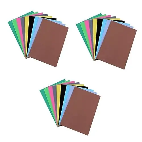 Produktbild: SEWACC 30 Stück Schaumstoff Papier Zum Basteln Scrapbooking Schaumstoffmatte Schaumstoffquadrate Zum Basteln Scapbook Farbige Schaumstoffplatte Schaumstoffplatte Zum Basteln Bunt