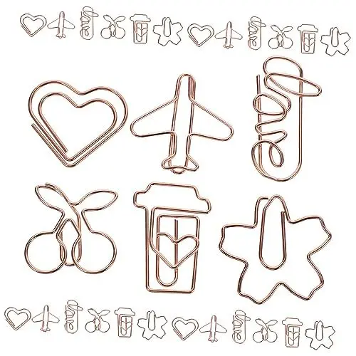 Produktbild: SEWACC 30pcs Kleine Papierclip -ornamente Datei Dokument Clips Lesen Sie Buchmarkierung Paperclips Office Supplies
