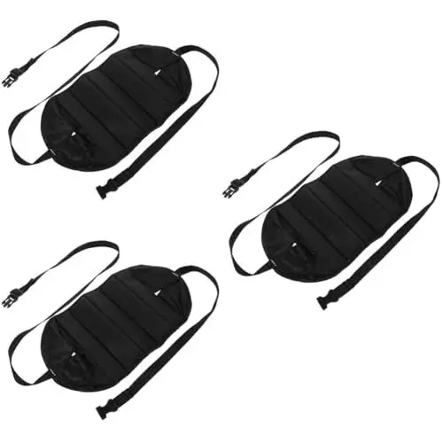 Produktbild: SEWACC 3St Hängematte Fliegende Fußstütze Flugreisen Fußstütze Flugzeug-Fußschlinge Airplane footrest Airplane Foot Rest Home Office Fußstütze Reiseutensilien zum Fliegen Flanell Black