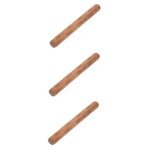 Produktbild: SEWACC 3St Nudelholz klangkünstler ton werkzeug Tonformwerkzeug Tonformungsrolle für Kinder tonwerkzeug Kinderspielzeug Tonmusterwalze Töpferrolle aus Holz Töpferrollenwerkzeug hölzern