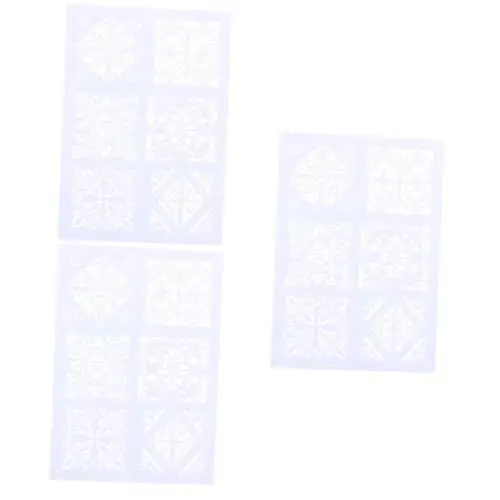 Produktbild: SEWACC 3St Schablone malen schablonen plastiktisch wandverkleidung wand polsterung plastikenten wiederverwendbare Malschablone weiße Farbe Zeichenschablone hohle Schablone