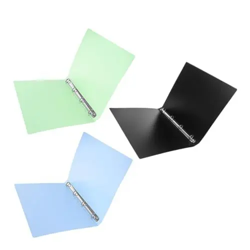 Produktbild: SEWACC 3stücke Teiliges Dokumentenordner Bunte Ringbinder Mit Löchern Für Schule Büro Und Und Praktische Ablage Für Unterlagen Und Notizen