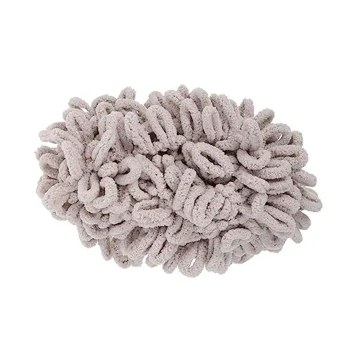 Produktbild: SEWACC 3 Rollen Polyester-Schlingengarn Wollgarn Armstricken veganes Garn Häkelstrickgarn Dickes Garn Handarbeiten aus Wolle handystativ zing stricknadeln Bastelmaterial Strickwolle Beige