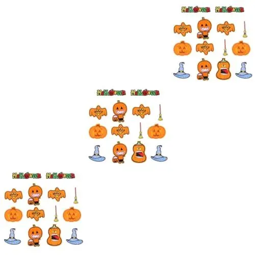 Produktbild: SEWACC 42 Stück Halloween Aufnäher Zum Aufbügeln Kürbis Aufnäher Halloween Kürbis Aufnäher Aufnäher Zum Aufbügeln Aufkleber Stickerei Stoffaufnäher Aufnäher Zum Aufbügeln