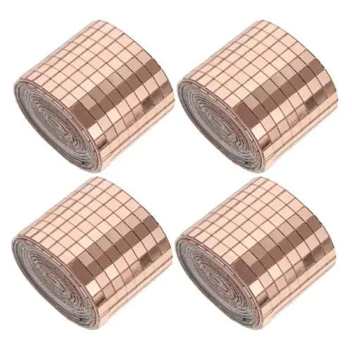 Produktbild: SEWACC Quadratische Mosaikfliesen mit Flacher Rückseite 4 Beutel-set Zum Basteln Dekorative Wandspiegelfliesen