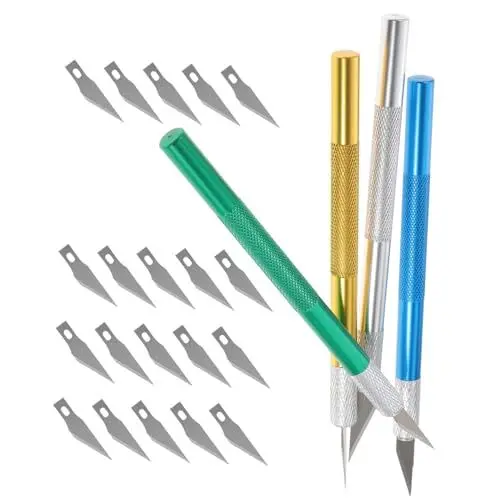Produktbild: SEWACC 4 Sets Schnitz Bastelmesser Für Kunst Und Handwerk Schnitz Bastelmesser Papierschneider Präzisions Bastelmesser Schneidwerkzeug Für Vinyl Bastelarbeiten Hobby Bastelmesser