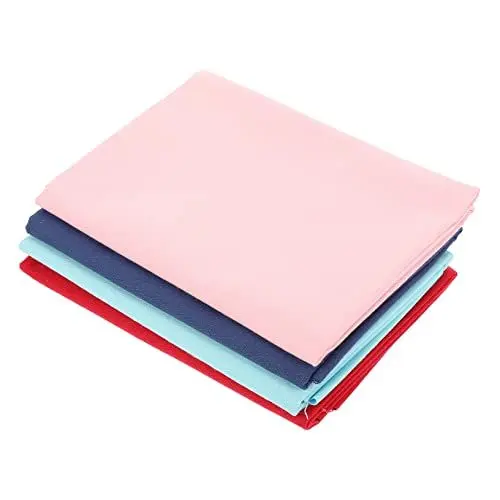 Produktbild: SEWACC 4 Stück Einfaches Besticktes Baumwoll-leinen-tuch Quadrate Patchwork Stickerei-stoff Leinen Handarbeitsstoff Japanischer Steppstoff Quilten Gingham Bettwäsche Aus Baumwolle