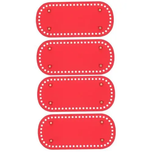 Produktbild: SEWACC 4 Stück Gewebtes Taschenzubehör Strickkörbe Basis Taschen Kissen Polster Handtasche Former Korb Webbasis Häkeltasche Bodenformer Ovale Tasche Bodenbasis Häkelkörbe