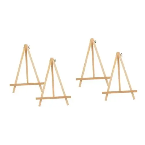 Produktbild: SEWACC 4 Stück Hölzerne Staffeleien Flipchart Staffelei Staffelei Desktop Staffelei Fotohalter Bildhalter Desktop Ständer Foto Display Halter Gemälde Staffelei Tisch