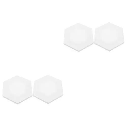 Produktbild: SEWACC 4 Stück Malkarton aus Baumwolle Canvas Frame malerzubehör Acryl Malleinwand Leinwandtafeln Wandplatten Zeichenblock für Kinder Maltuch unregelmäßiges Zeichenbrett Bambus Weiß