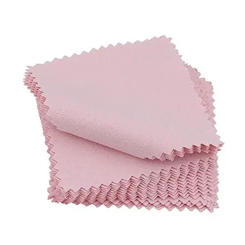 Produktbild: SEWACC Schmuck-reinigungstuch 50 Stück Wildleder-reinigungstücher Für Silber Und Platin Poliertuch 8 X 8 Cm