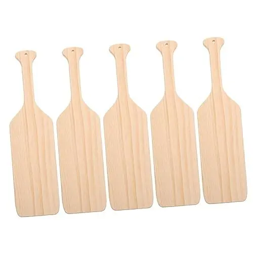 Produktbild: SEWACC 5St Leere Ruder Paddel für Handwerk DIY leeres Paddel Mini-Dekor bemalbare Ruderpaddel unfertiges Paddel holzdeko holzpaddel Heimdekoration unfertiger Holzchip Paddel Dekoration