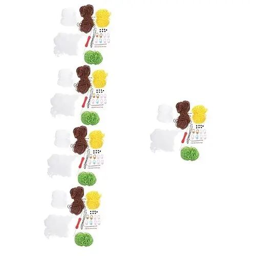 Produktbild: SEWACC 5 Sets Häkelmaterial Set Zum Häkeln Stricken Und Häkeln Für Kinder Häkelset Für Kinder Kinderdekoration Häkellernsets Zum Häkeln Stricken DIY Materialien