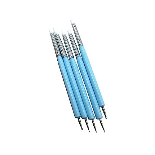 Produktbild: SEWACC 5 Stück 2 Doppelendige Tonwerkzeuge Punktierungsstift Punktierstifte Fondant-modellierstift Tonmalpinsel Stift Zum Formen Von Kuchen Stift Zur Farbgestaltung Tontexturierung Blue