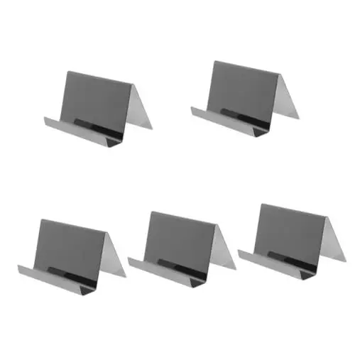 Produktbild: SEWACC 5st Geschäftskartenhalter Geschäftspräsentation Klarer Visitenkartenhalter Desktop-telefonhalter Gästebuchstift Silber Visitenkarte Basis Desktop-kartenhalter Rostfreier Stahl