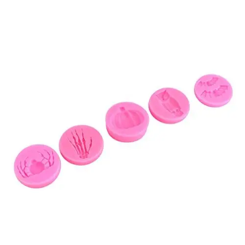 Produktbild: SEWACC 5st Silikonform Zum Kleben Mit Weihnachtsmotiven Fledermaus Formen Silikon Kürbisformen Silikon Harzformen Für Schmuck Harz-schmuckset Halloween 3d Kieselgel Skelett Schokolade