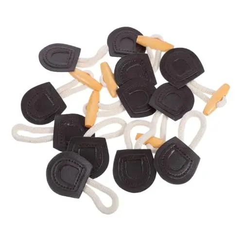 Produktbild: SEWACC 6 Paar Hornschnalle Lederschnalle Knebelverschlüsse Halter Bilderleistenhaken Ring Glockenspiel Klare Bh Träger Pins Gürtel Fersenschutz Couture Herren Kleiderbügel Kleid