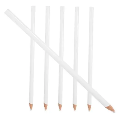 Produktbild: SEWACC 6st Spezial Bleistift Kreidestifte Schneiderkreide Bleistift Für Keramik Stoffstifte Zum Nähen Nähstift Für Stoff Bleistift Nähen Mehrzweckbleistift Stoffstifte Nähen Hölzern Weiß