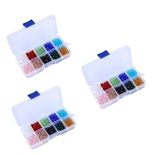 Produktbild: SEWACC 900 Stück 10 Kristallperlen selber machen Kit zur Perlenherstellung runde Perlen Strassperlen Kristallperlen für die Schmuckherstellung Perlen zum Selbermachen von Schmuck