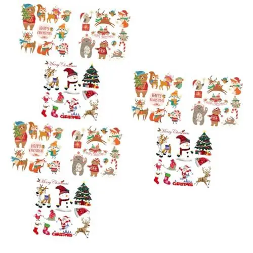 Produktbild: SEWACC 9 Blätter Weihnachtshitzepresse Kleidungsaufkleber Wärmeübertragungspflaster Aufbügler für Kleidung Kinderfreundliche Aufbügler Wärmeübertragungsaufkleber selber machen Aufnäher