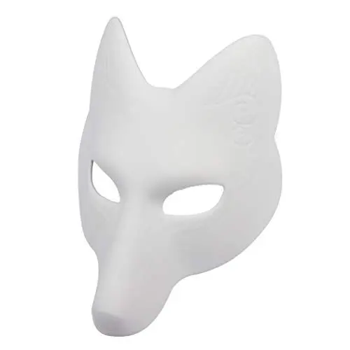 Produktbild: SEWACC Diy-maske Des Weißen Fuchses Weißer Fuchs Maskerade Maske Kostüme Für Jungen Maskerade Fuchsmasken Leere Diy-masken Fuchsmasken Leer Diy Leere Masken Katzenmaske Kleidung Anbe Kind