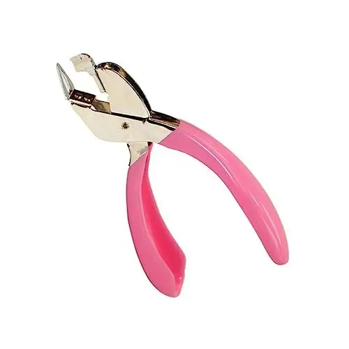 Produktbild: SEWACC Handklammerentferner Klammerdrahtentferner Klammerheber Mode-handnagelzieher Teppich Fürs Büro Trendiger Teppich Klammerabzieher Backenhefter Abzieher Büroklammerentferner Rosa