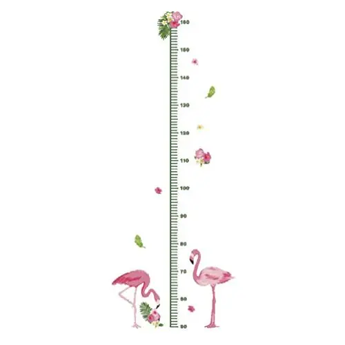 Produktbild: SEWACC Höhenlineal Wandtattoo Aufkleber Kinder Wachstum Messlatte Messlatte Wandsticker Flamingo Messlatte Messwand Messlatte Abnehmbar Wandlineal Aufkleber Für Kinder