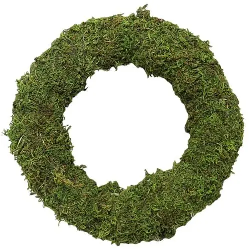 Produktbild: SEWACC Mooskranz Künstlicher Grüner Mooskranz Reifen Haustürkranz Weihnachtskranz Aus Rattan Für Hochzeit Party Dekoration (30 X 30 cm)