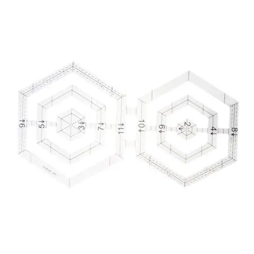 Produktbild: SEWACC Nählineal sewing ruler nähwerkzeug quilt schablonen schneiderlineale sewing accessories handwerklicher Herrscher Quiltlineal Handarbeit Quilten Lineal Schablonenlineal