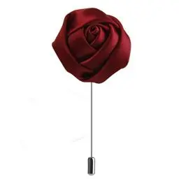 Produktbild: SEWACC Rose Ansteckblume Handgefertigte Rose Herren Anstecknadeln Bräutigam Ansteckblume Hochzeit Seide Rose Revers Krawattennadel Brosche für Mann Anzug Dekoration Outfit Zubehör