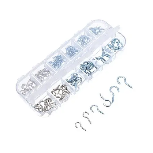 Produktbild: SEWOART 100 Stücke Schafe Auge Schraube Haken Keychain Schrauben Zubehör Outdoor Haken Schraube in Haken Set